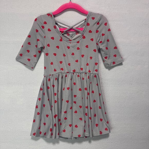 Dotdotsmile Dress Size 2T Gray with Red Hearts New with Tags - Picture 7 of 7